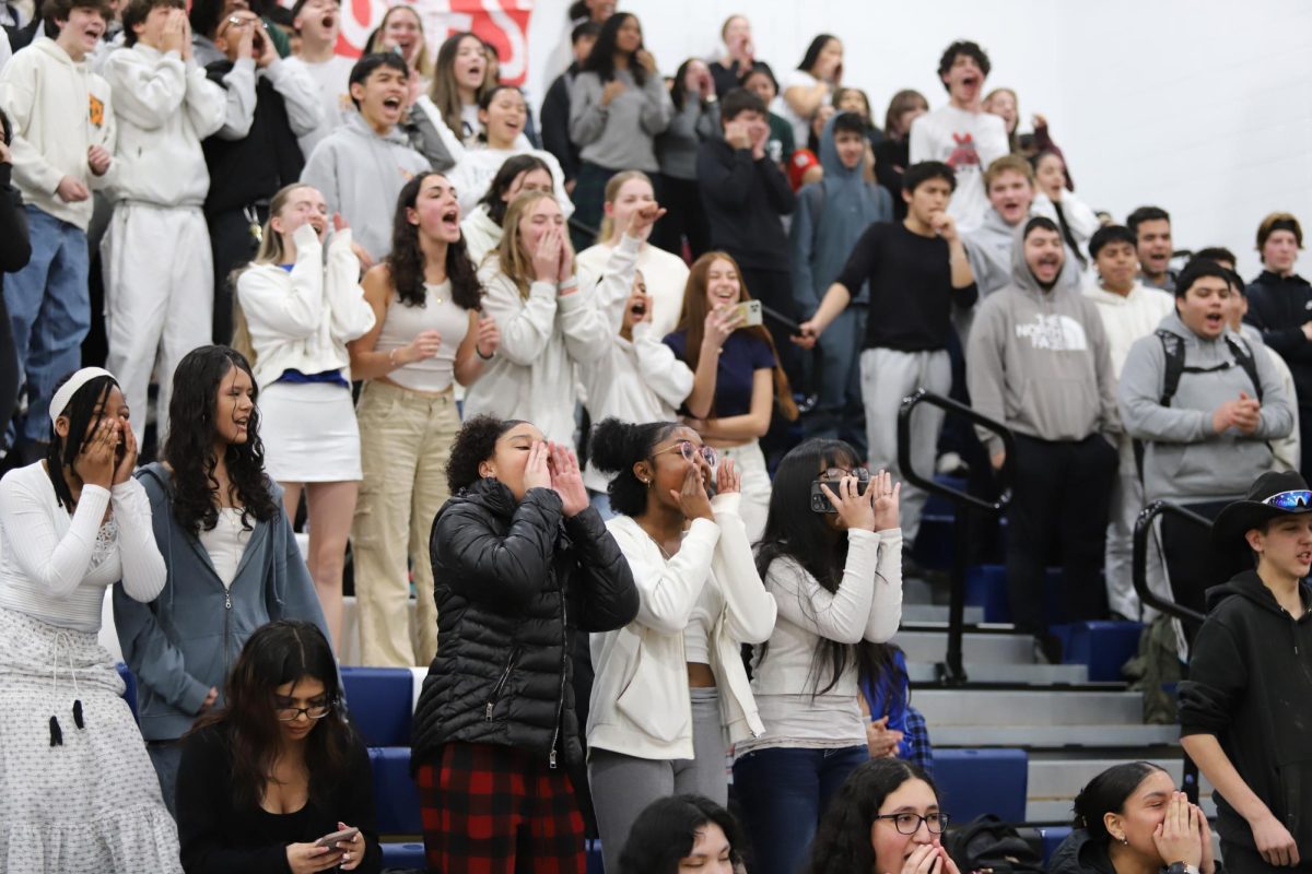 Sophomore class makes noise in noise making competition between classes. 