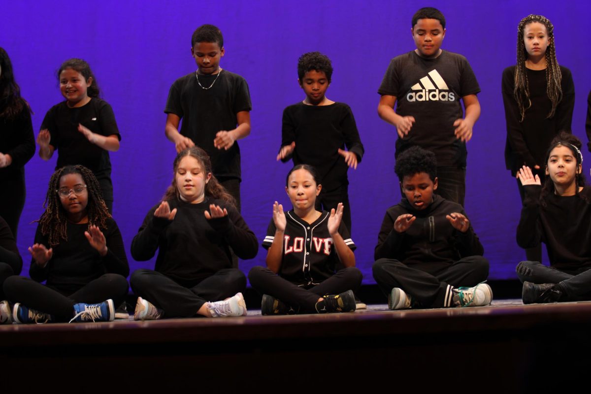 The Smithland Dance Club performs their routine in front of their biggest ever audience. The dance was choreographed by Tess Lee and Jessica Chandler.
