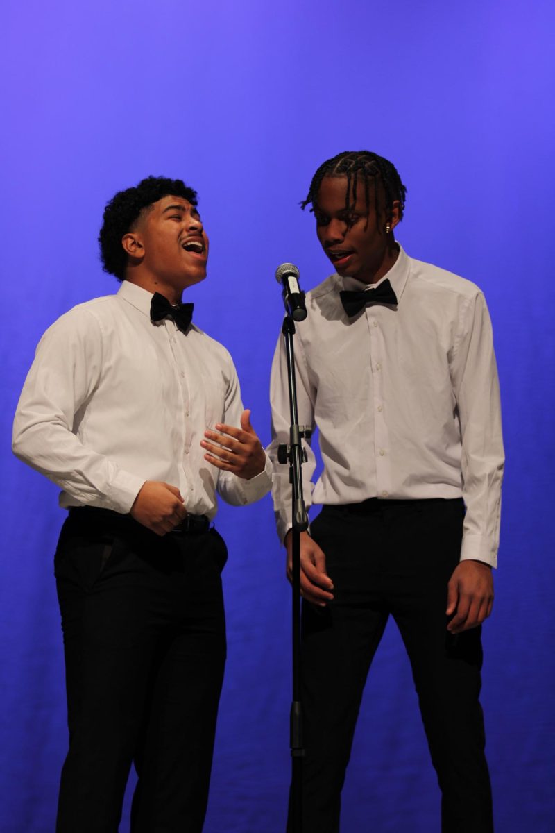 Seniors VJ Bullard and Zachary James sing 'When I Was Your Man' by Bruno Mars.