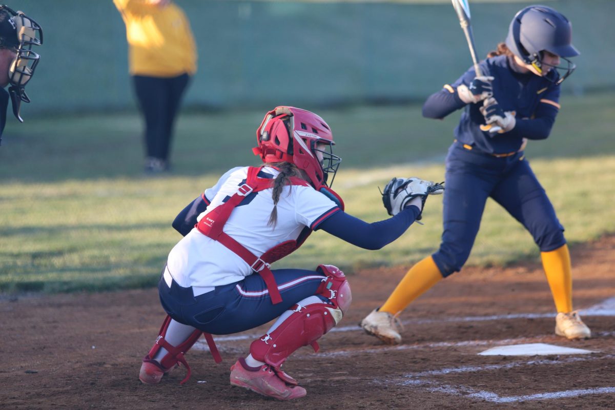 Junior Mckenna Dayton catches the ball.
