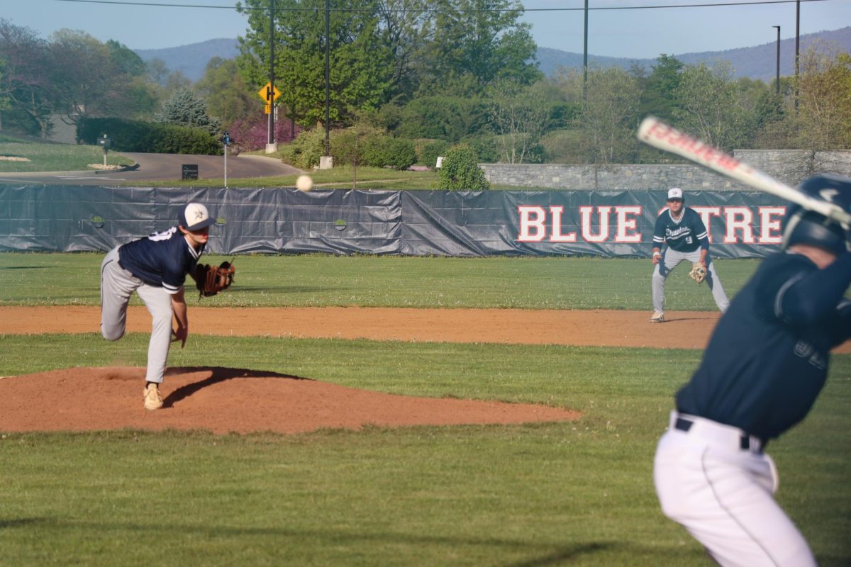 Player throwing the ball during the game.