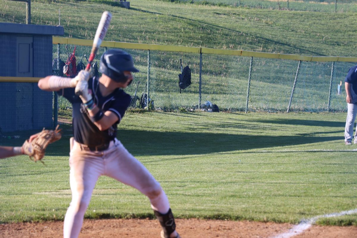 Player getting ready to hit the ball.