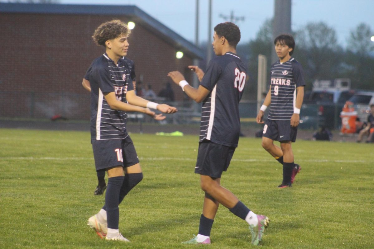 Steve Carranza celebrating with Osvin Murillo. 