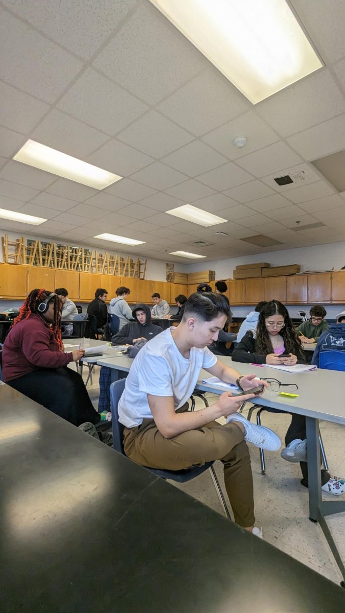 Lambert's science class works on independent work.