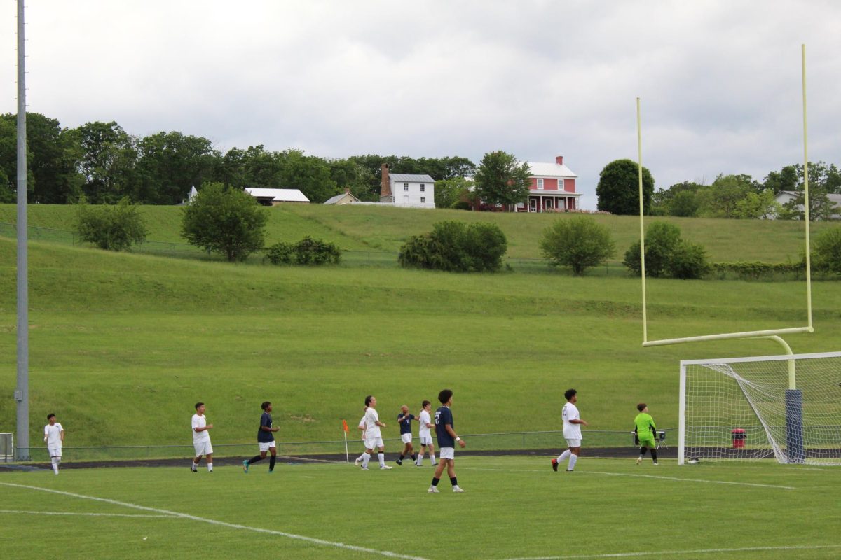 HHS JV soccer team waiting for the ball