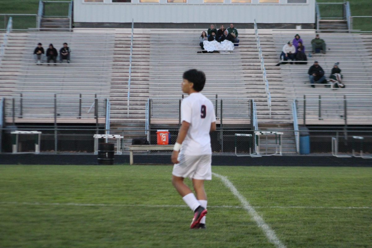Antony Pereira walking up the field.