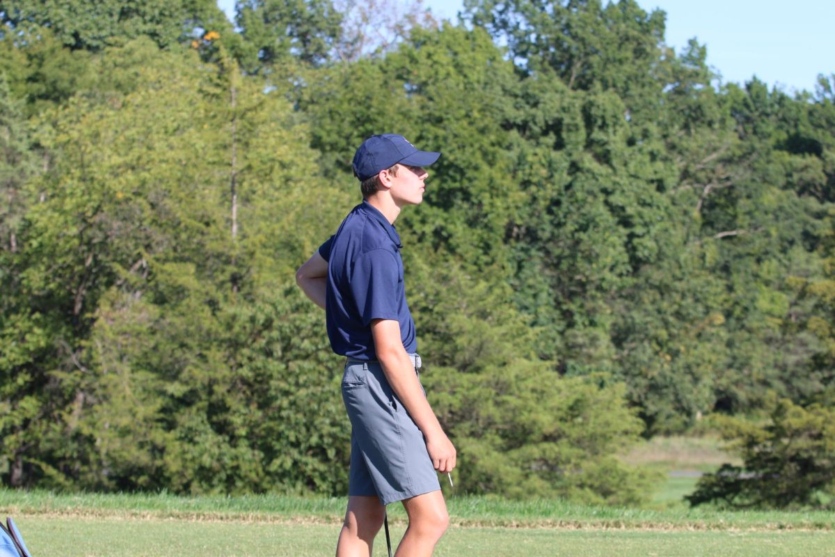 Freshman Sam Maust waiting his turn.