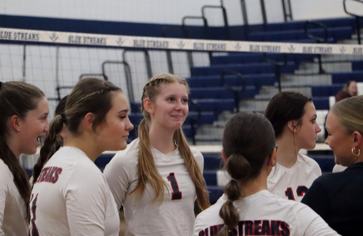 Bella Jones happy in the huddle.