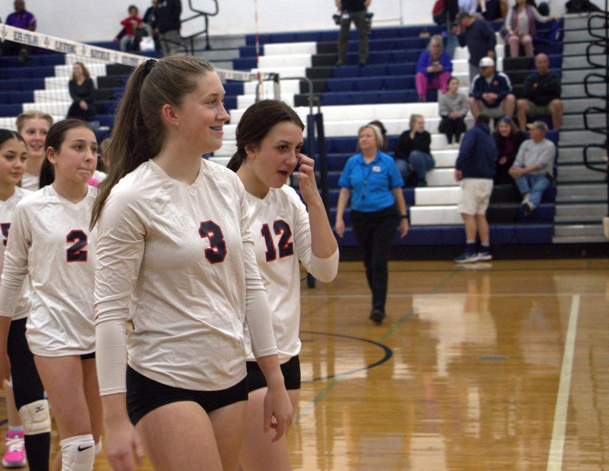 Delaney Dayton walking back after a win.