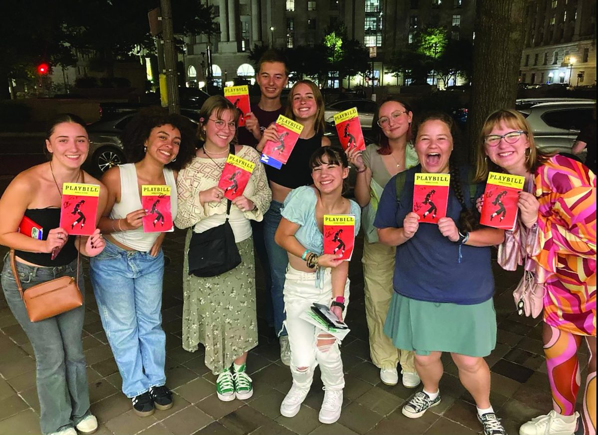 After watching MJ the musical, the FAACL senior class shows off their playbooks. 