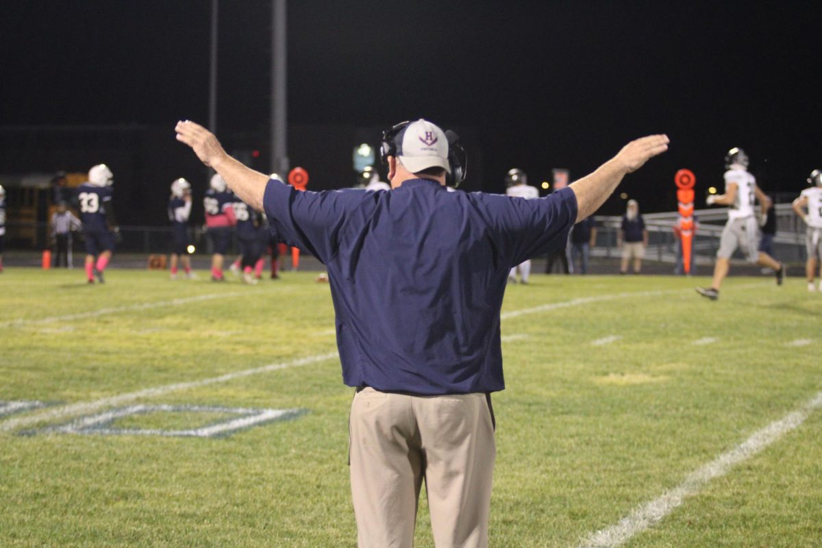 Head coach Kyle Gillenwater yells commands to players.