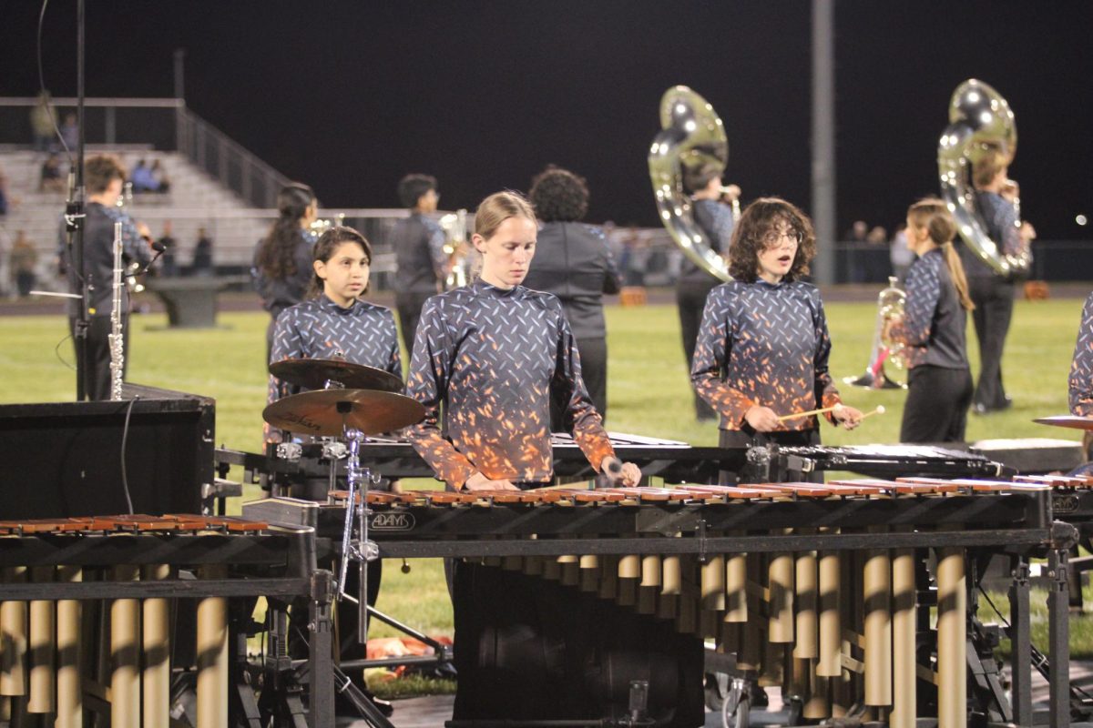 Ellie Wiley plays the marimba.