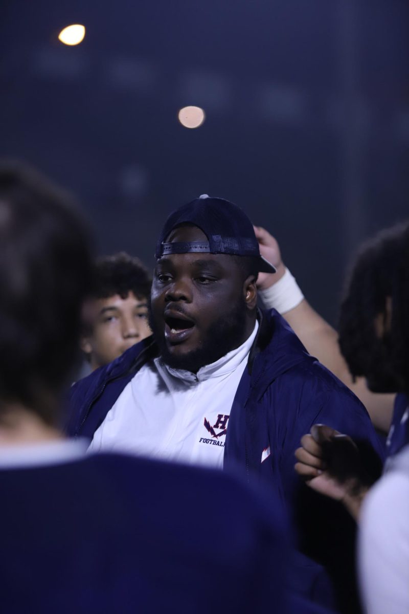 Coach White giving a speech after the loss.