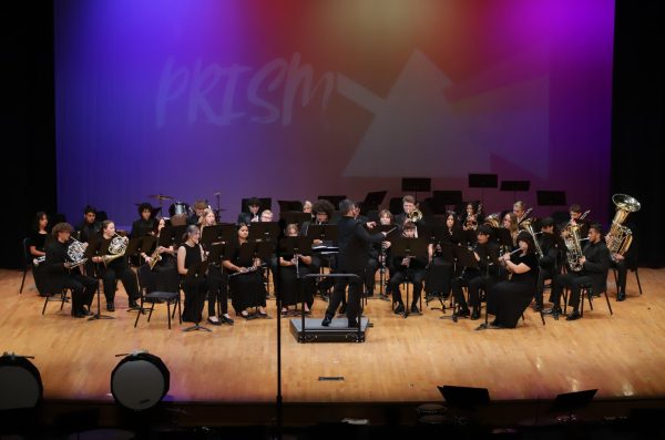 The HHS Symphonic Band performs at the annual Prism Concert.