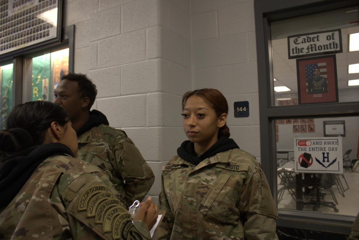 C/1SGT Elana getting inspected by C/LTC Abril