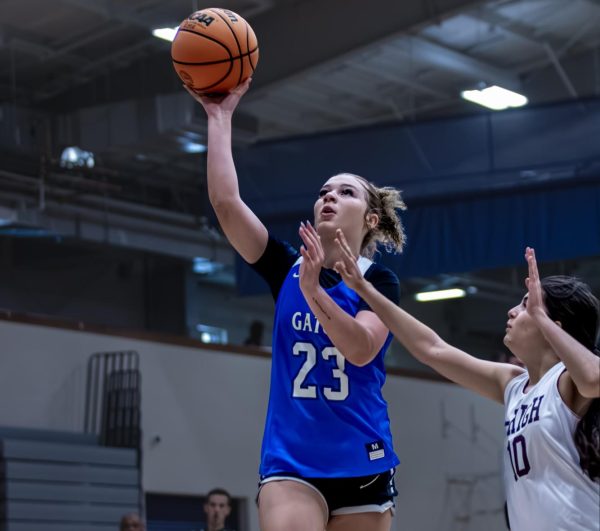 Sophomore Sierra Cain makes a layup.