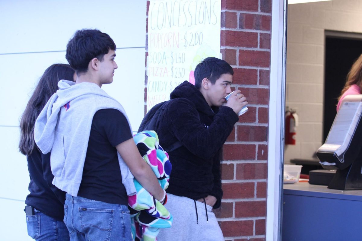 Students waiting for concessions