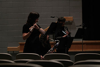Sophomore Olivia Carickhoff and Freshman Juan Antonio Rivera are filling the audience with delicate and captivating melodies.