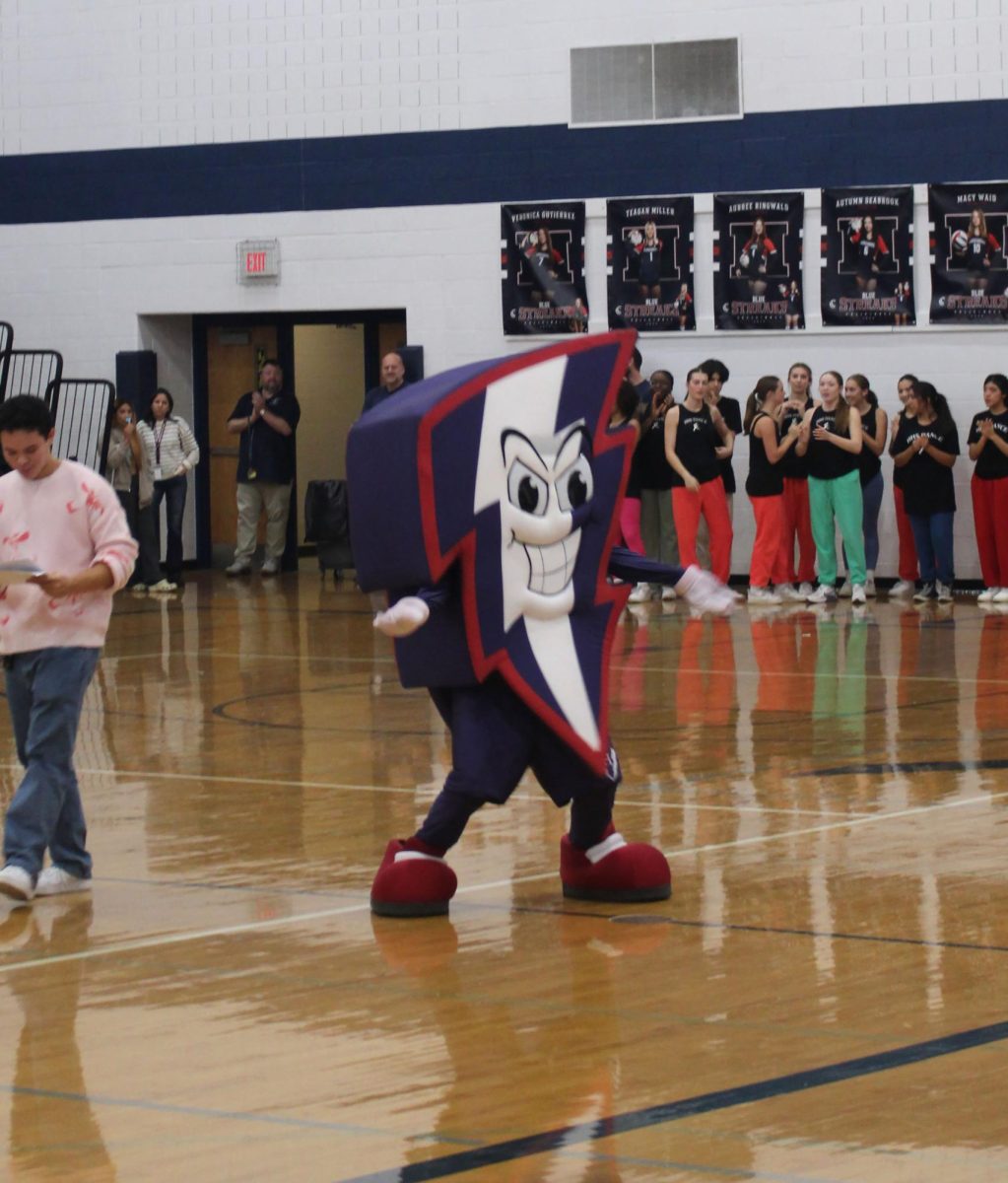 At Harrisonburg High School, they scheduled a Pep Rally on Nov 8th. for the upcoming homecoming event. This event was exciting and it was even more thrilling once the school mascot had arrived for some added motivation for the class chant.