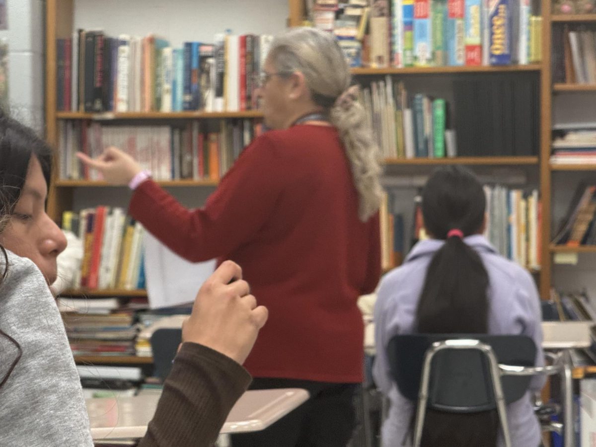 The teacher was explaining on how to do the assigment.