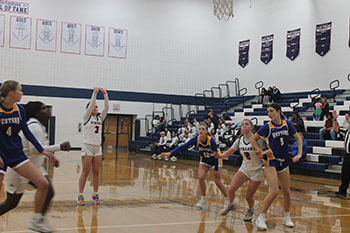 Sierra Cain shoots a free thow durign the game. She alomost scored another goal.