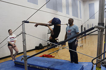 Working on bars.