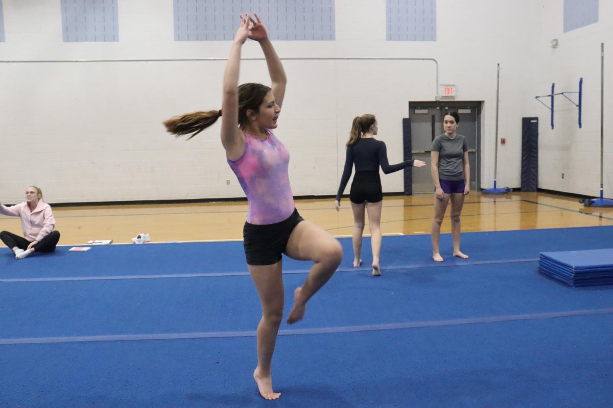 Working full turns on the floor.