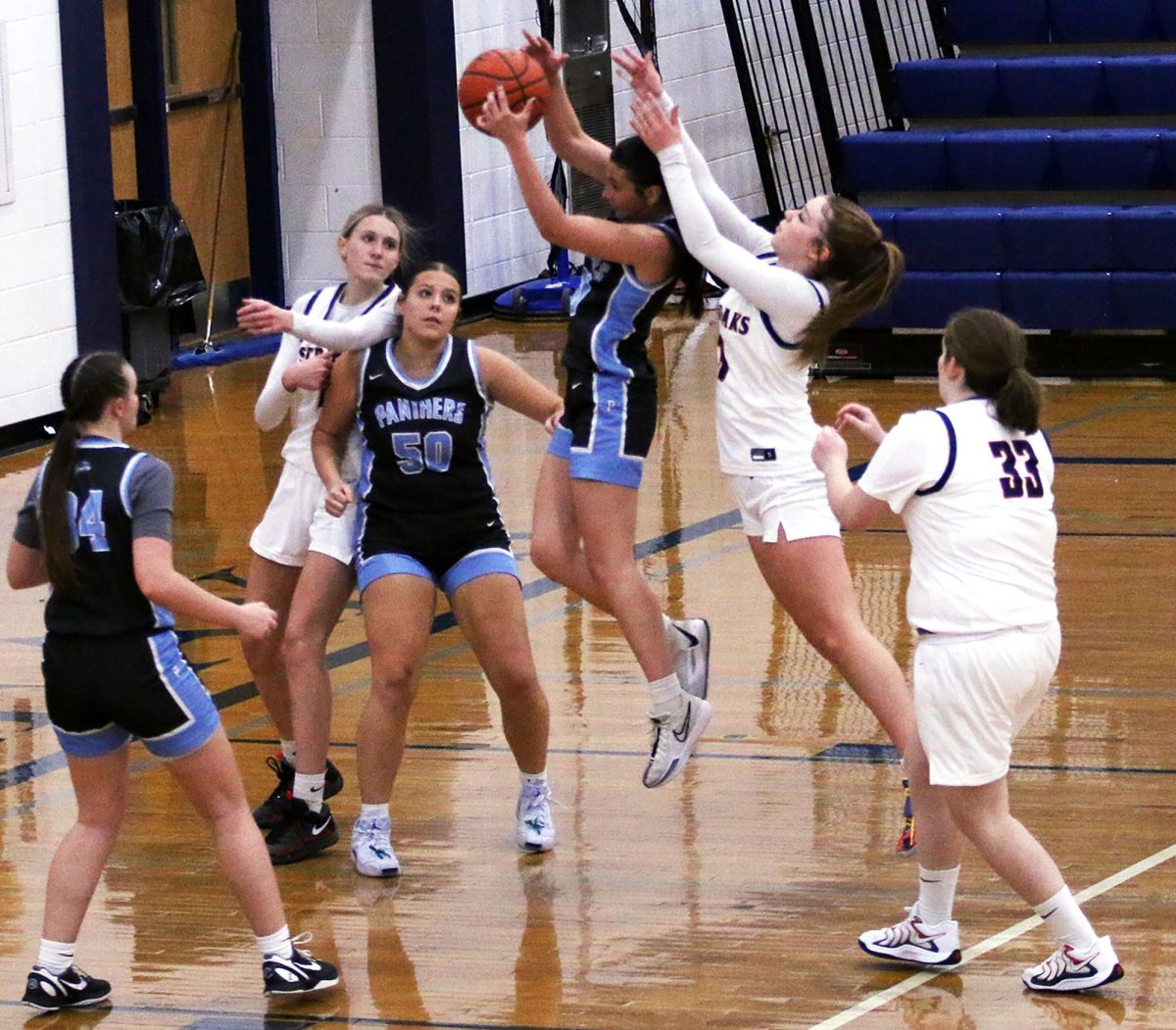 Sierra Cain doesn't get the rebound this time. 