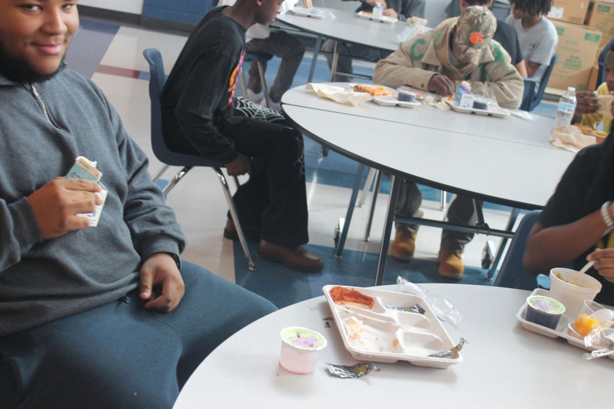 Sean Settles being mysterious at lunch