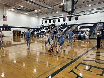 Wesley Steller shooting close shot.