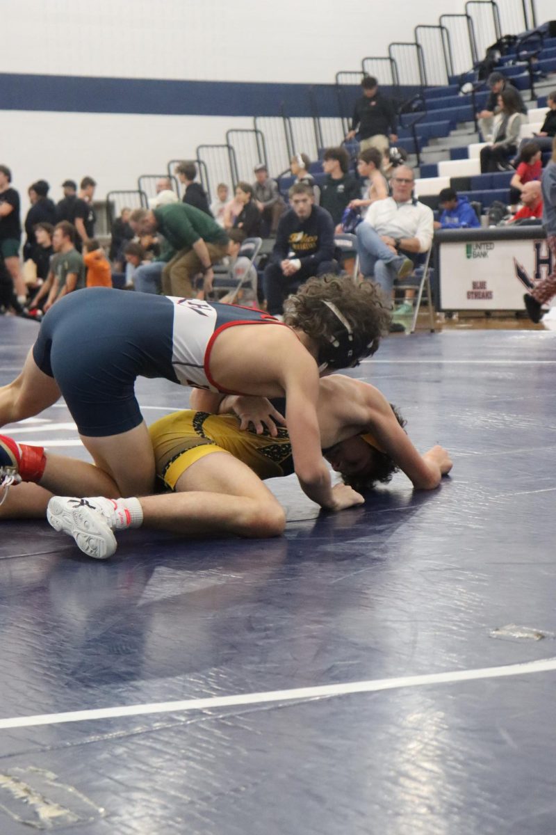 Mason George winning against his opponment.