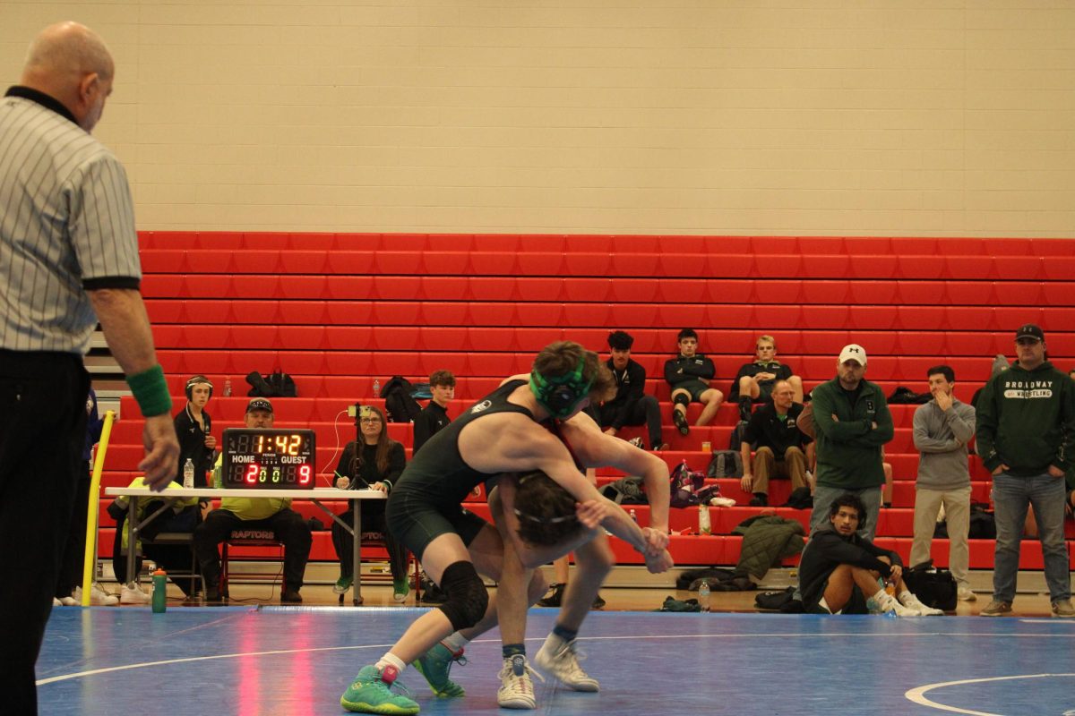 Freshman Mason George wrestling broadway