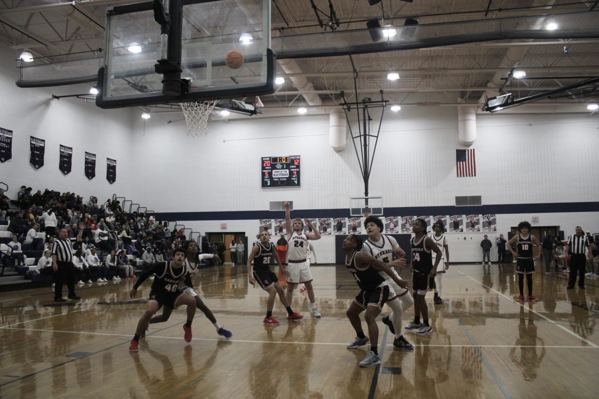 Rocktown tries to defend while Harrisonburg makes the shot