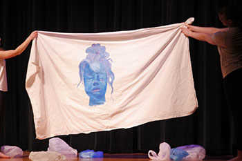 HHS Fine Arts students showing their art skills Tuesday night at the showcase.