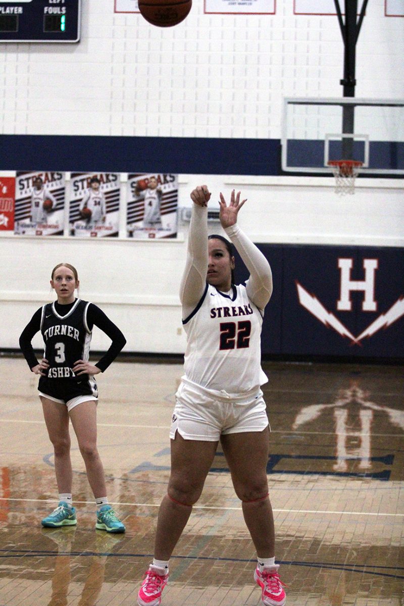 Senior Kayli Alvarado shoots her free throw. 