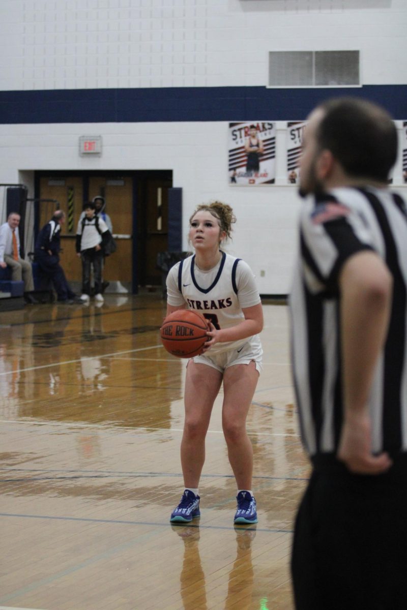 Sophomore Sierra Cain shoots a free throw.