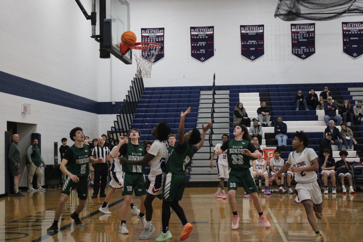 The Harrisonburg High School and William Monroe High School are passionate about making a higher score than the opposite team. Everyone on both basketball teams feel tension when seeing if the basketball goes in the hoop or not.