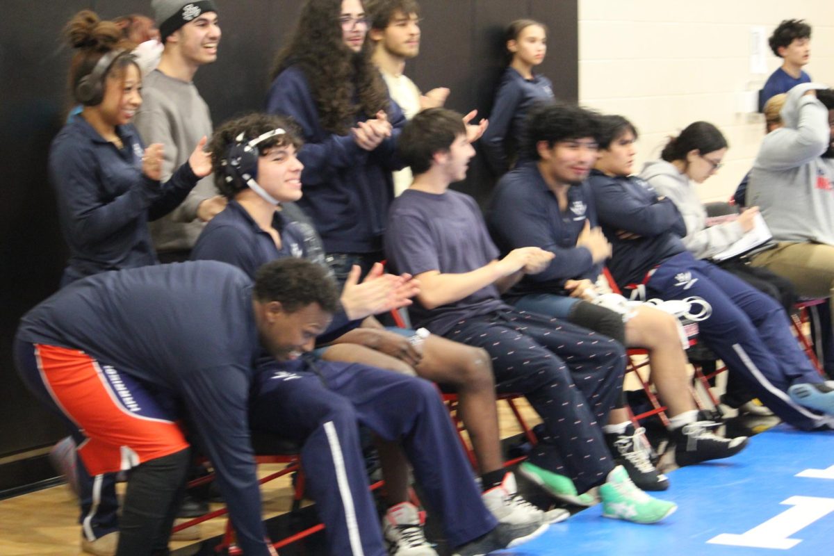 Teammates give encouragement to their teammate.