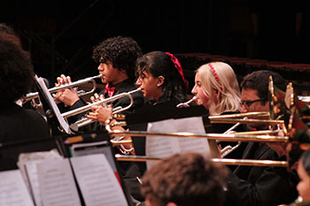 Trumpet section: hitting the high notes with precision and pride.