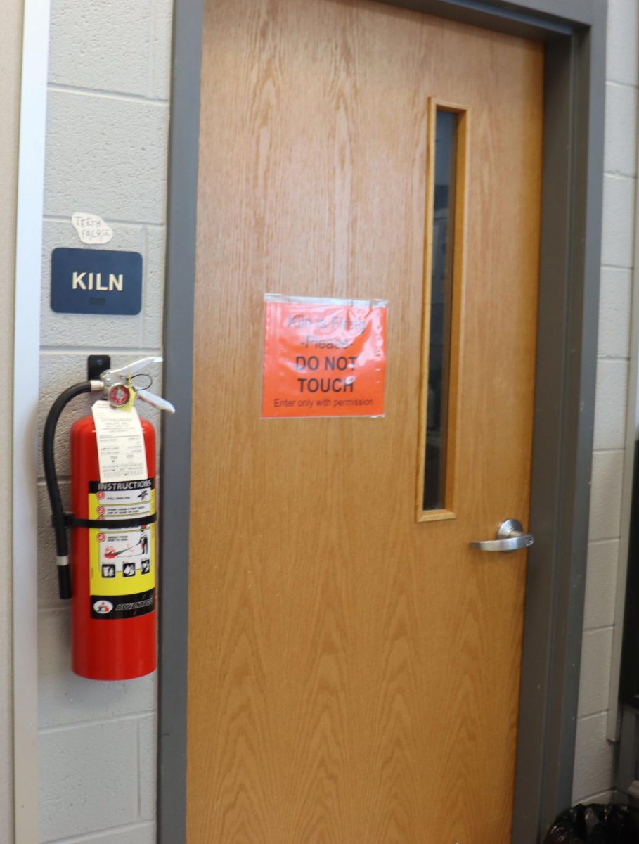 However, in the Art class, there are regulations and rules, just like in other classes. For this class, this picture shows a “DO NOT TOUCH” room. Showing that students may not enter without authorization. Mrs. Brooks also has another room on the other side of the entire classroom.