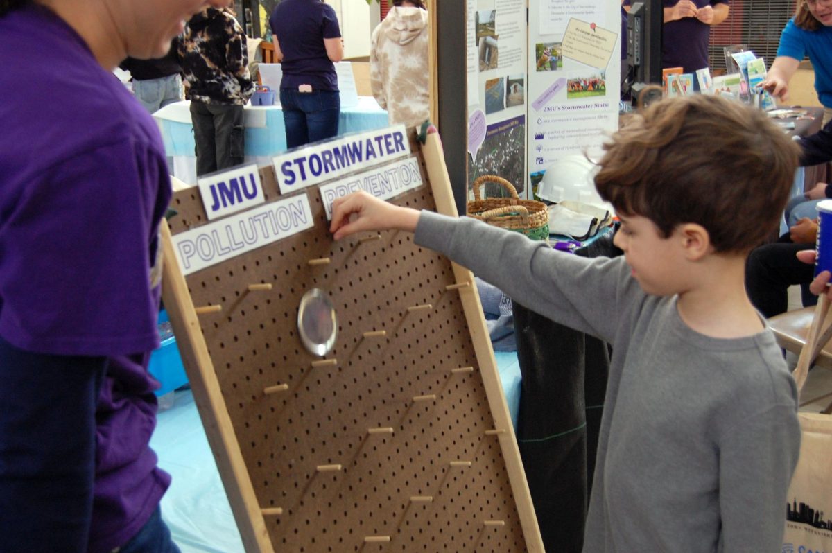 STEM enthusiast tries one of the activities.