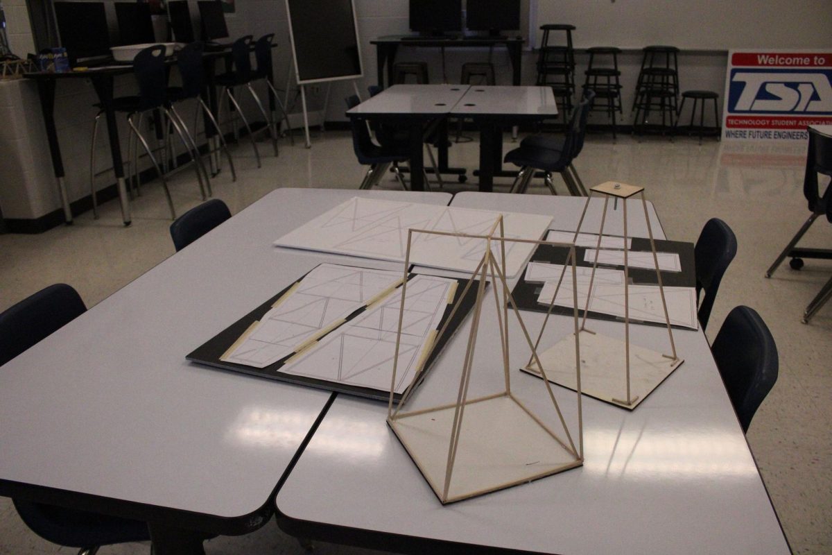 A students skyscraper project, meant to be tested in STEM Day at The Mall.