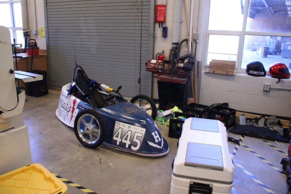 EV Grand Pri Vehicle and their material surrounding it.