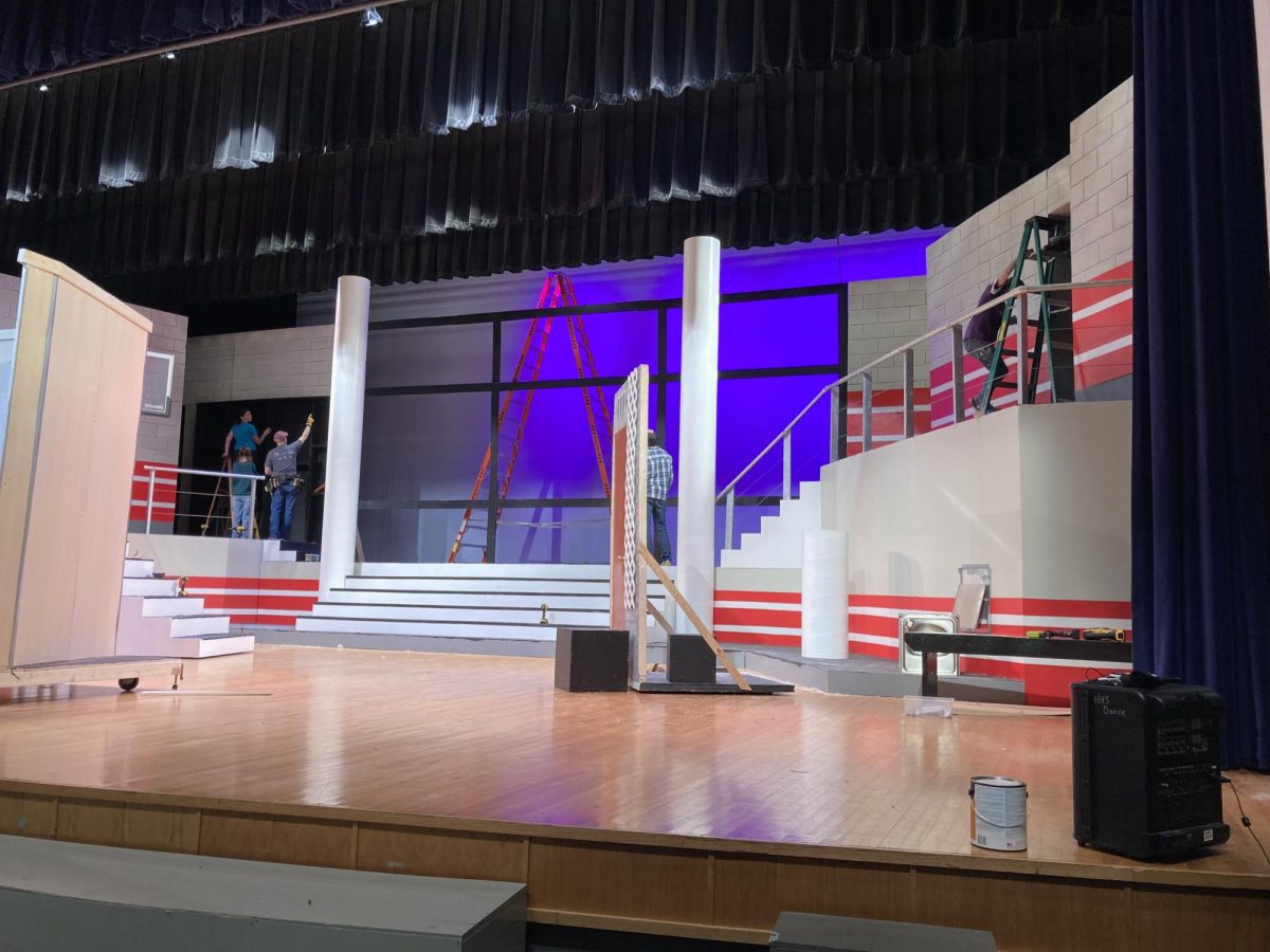 Backstage Happenings during a rehearsal for the production of High School Musical On Stage