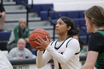 Sophomore Alyse Sheffey playing at the last basketball game at HHS "Don't let anyone ruin your confidence," Alyse had stated.