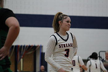 Sophomore Sierra Cain is getting prepared to make a throw.