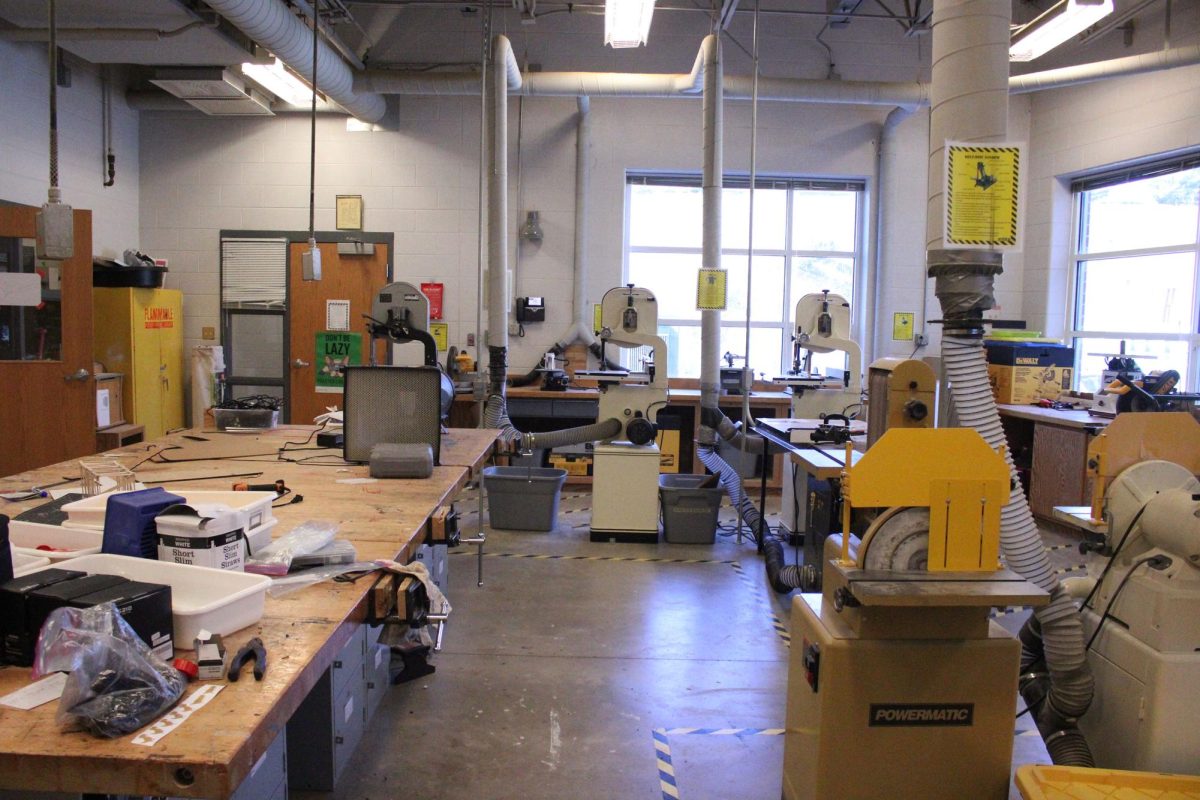 The stem engineering workshop, where students build their projects.