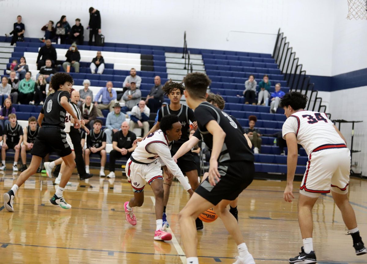 Senior Merhowe Gebrenegus stealing the ball  