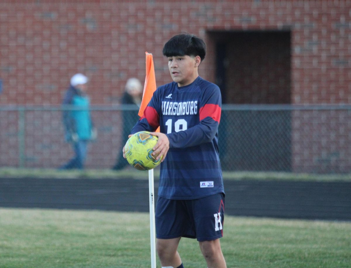 JV player takes a throw in for HHS.