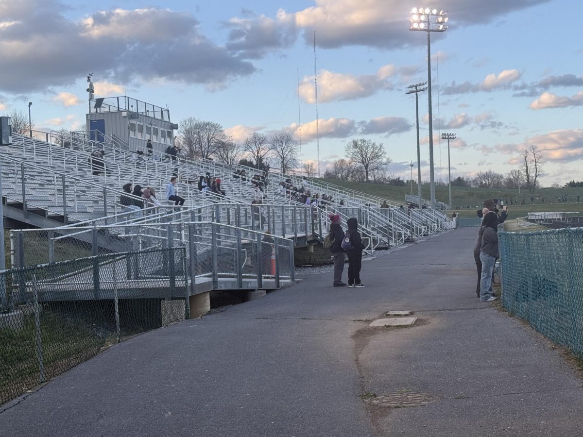 Students and family at soccer game
